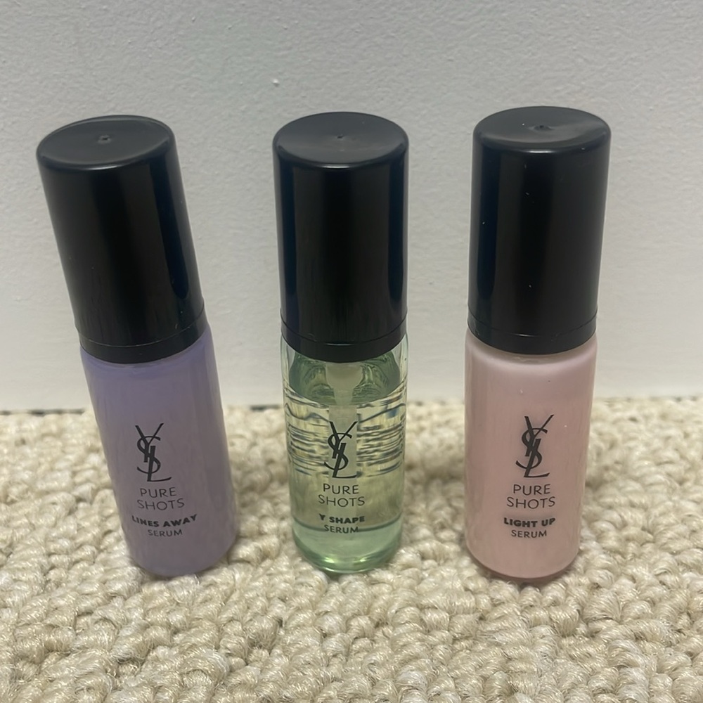 YSL Yves Saint Laurent Pure Shots Lighten Up,Lines Away, Y Shape Serums